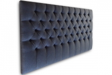 Custom deep button headboard, 1000mm high, New York Ebony